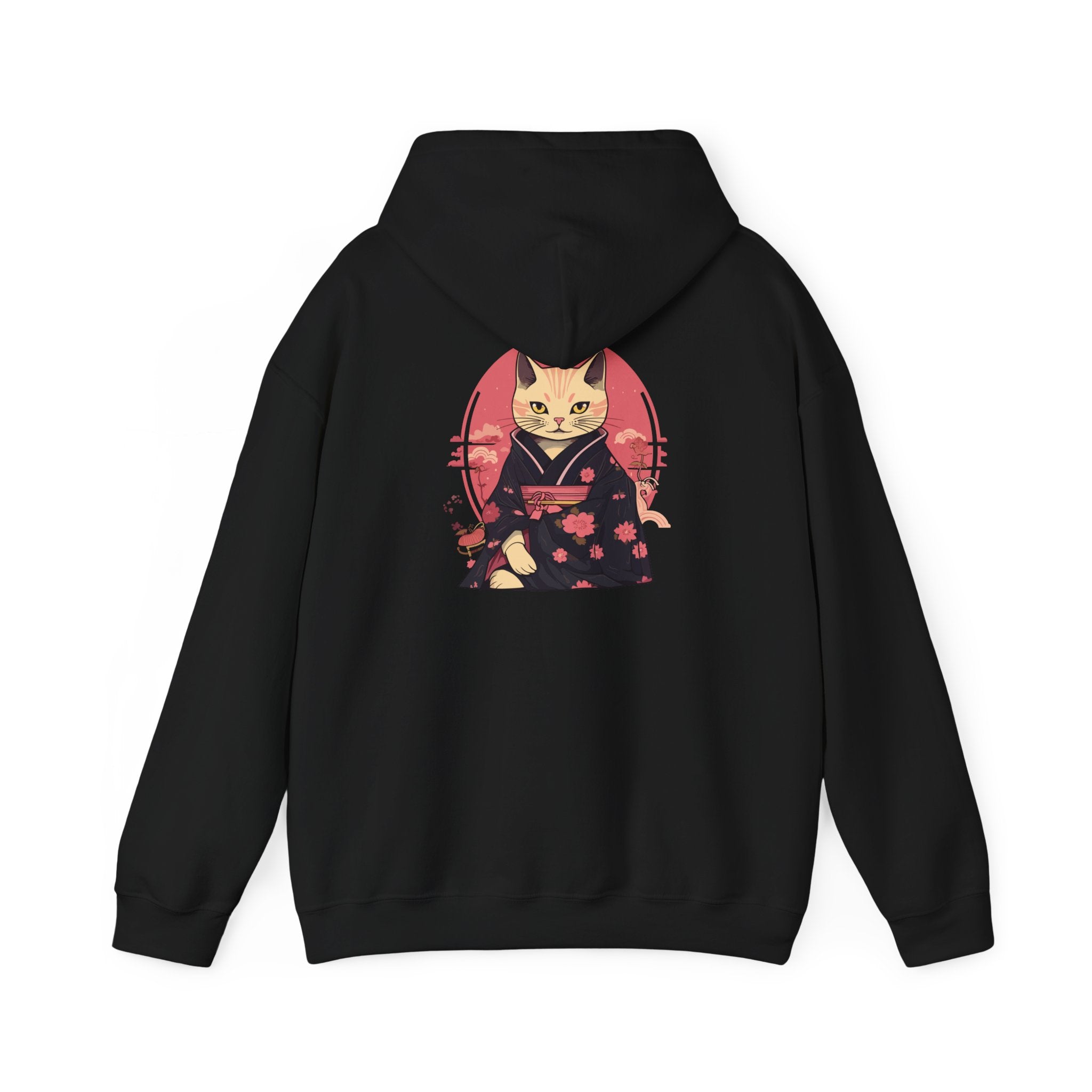 SILENT POWER Hoodie - Kimono Cat Sakura Graphic