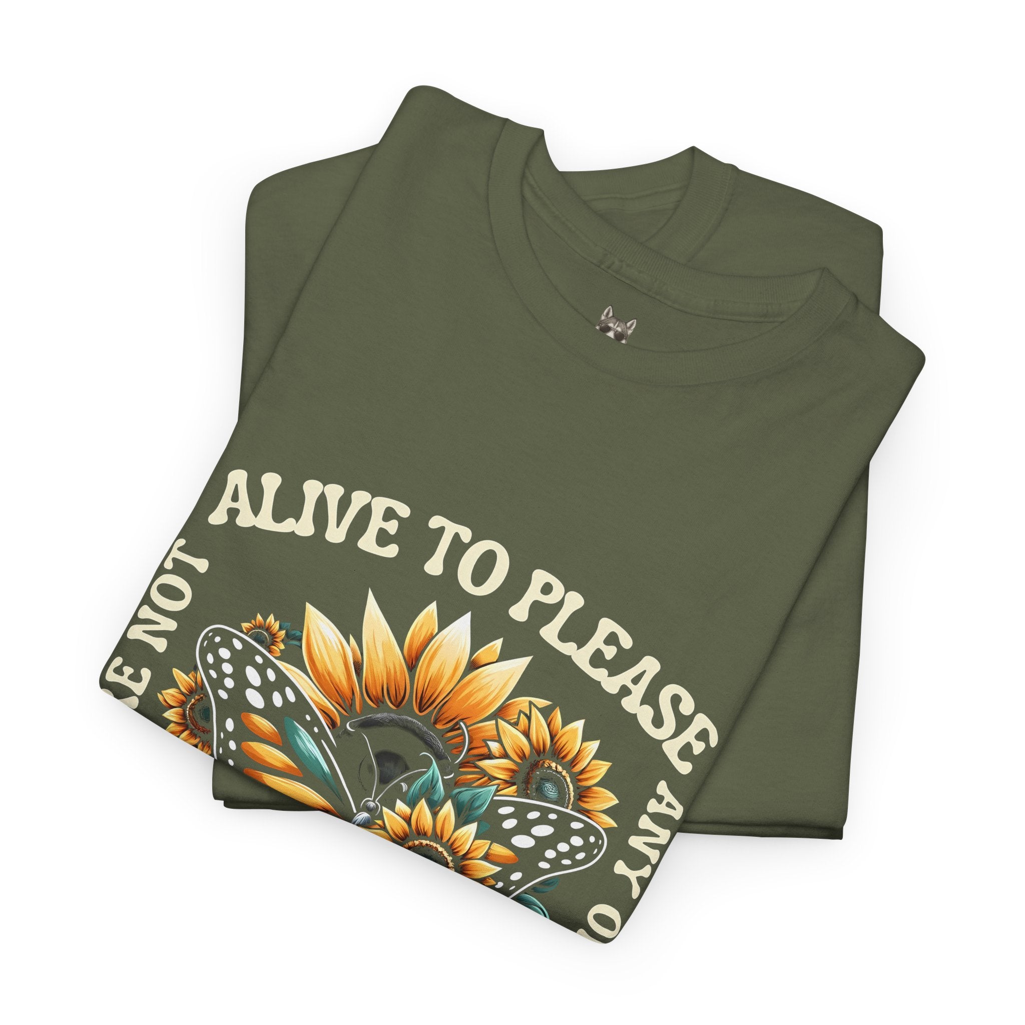 NOT HERE TO PLEASE – Sunflower Defiance Graphic Tee