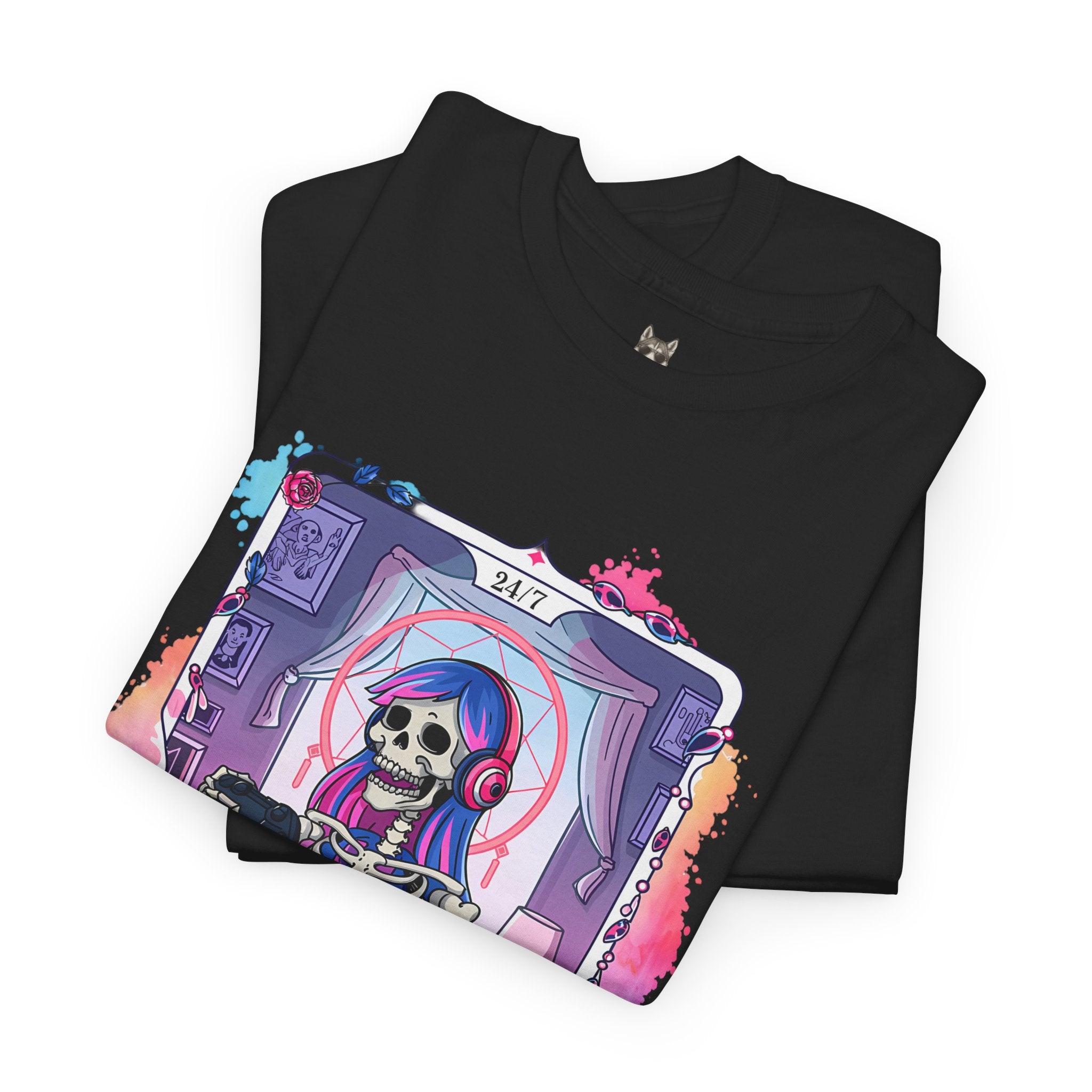 RESPAWN NEVER - 24/7 Skeleton Gamer Tee