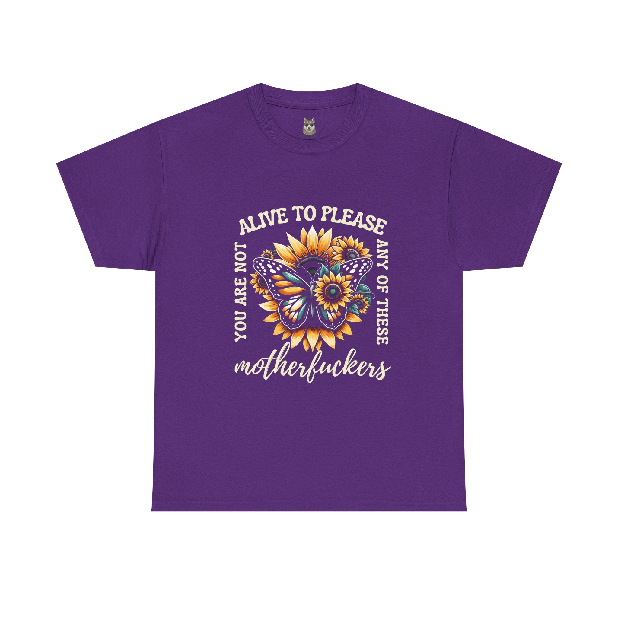 NOT HERE TO PLEASE – Sunflower Defiance Graphic Tee