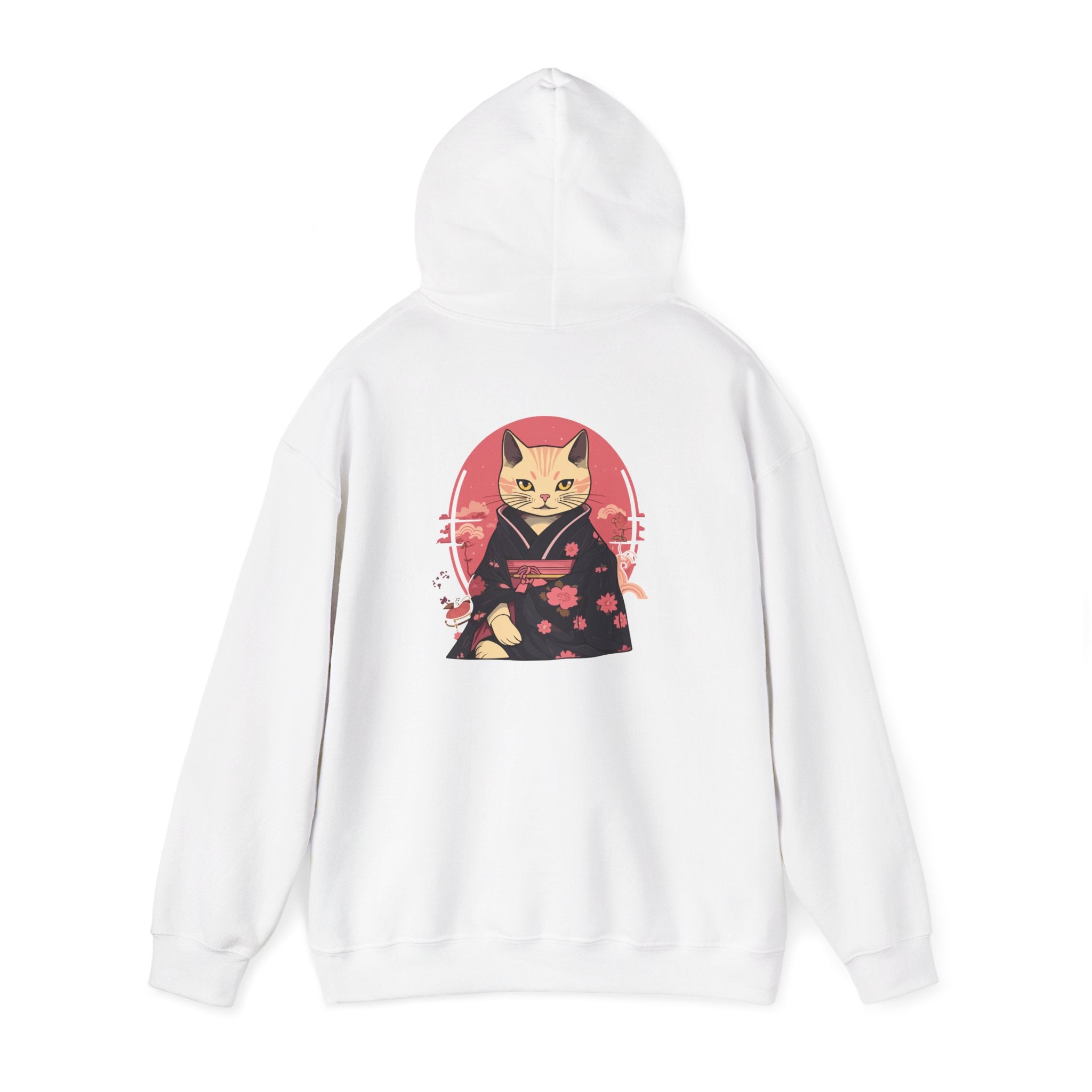 SILENT POWER Hoodie - Kimono Cat Sakura Graphic