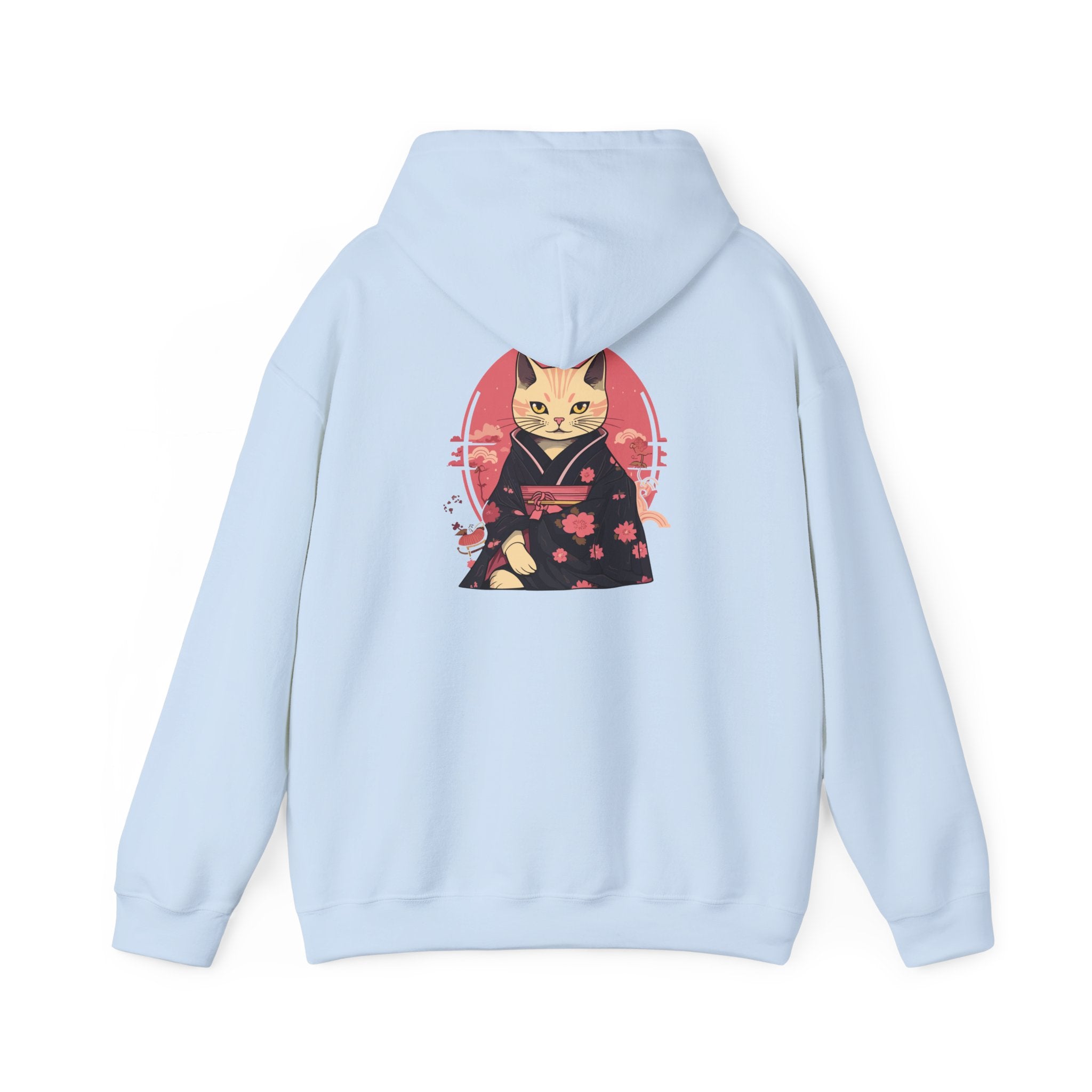 SILENT POWER Hoodie - Kimono Cat Sakura Graphic