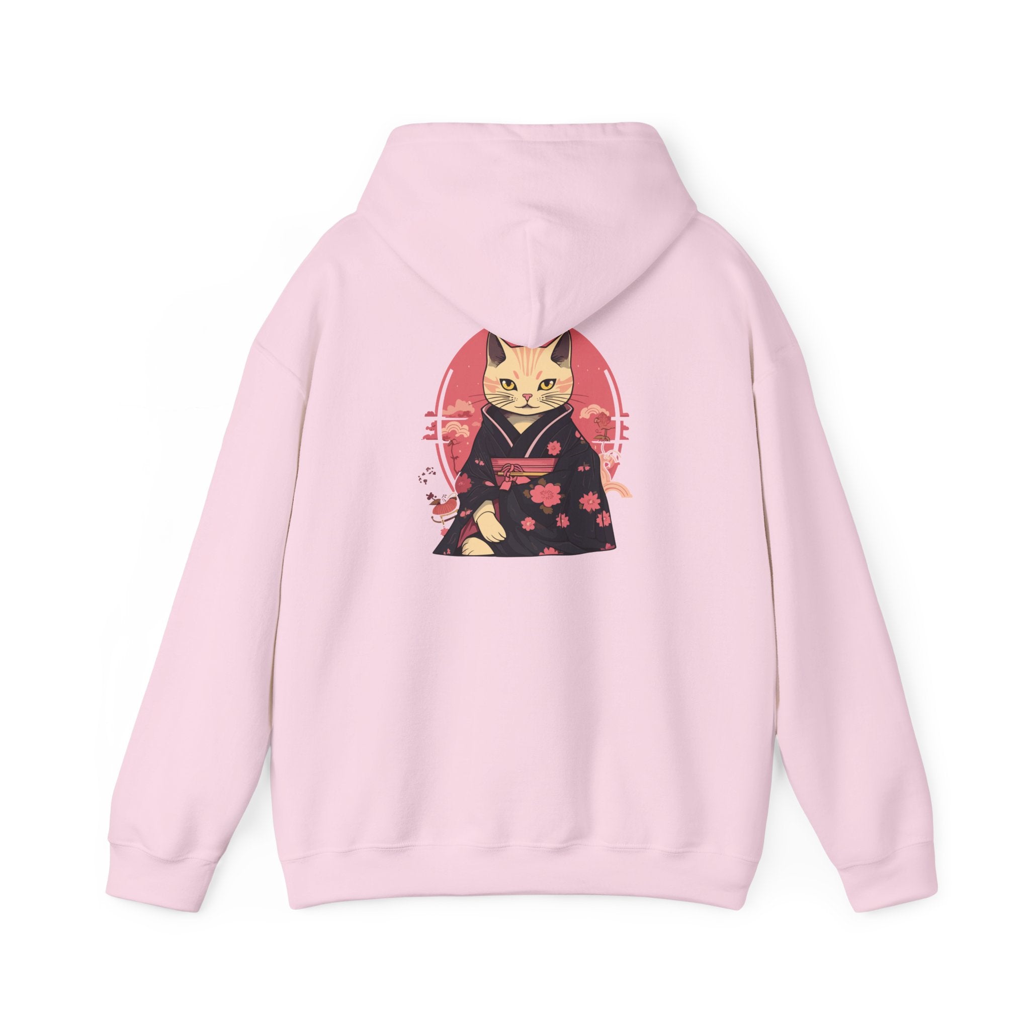 SILENT POWER Hoodie - Kimono Cat Sakura Graphic