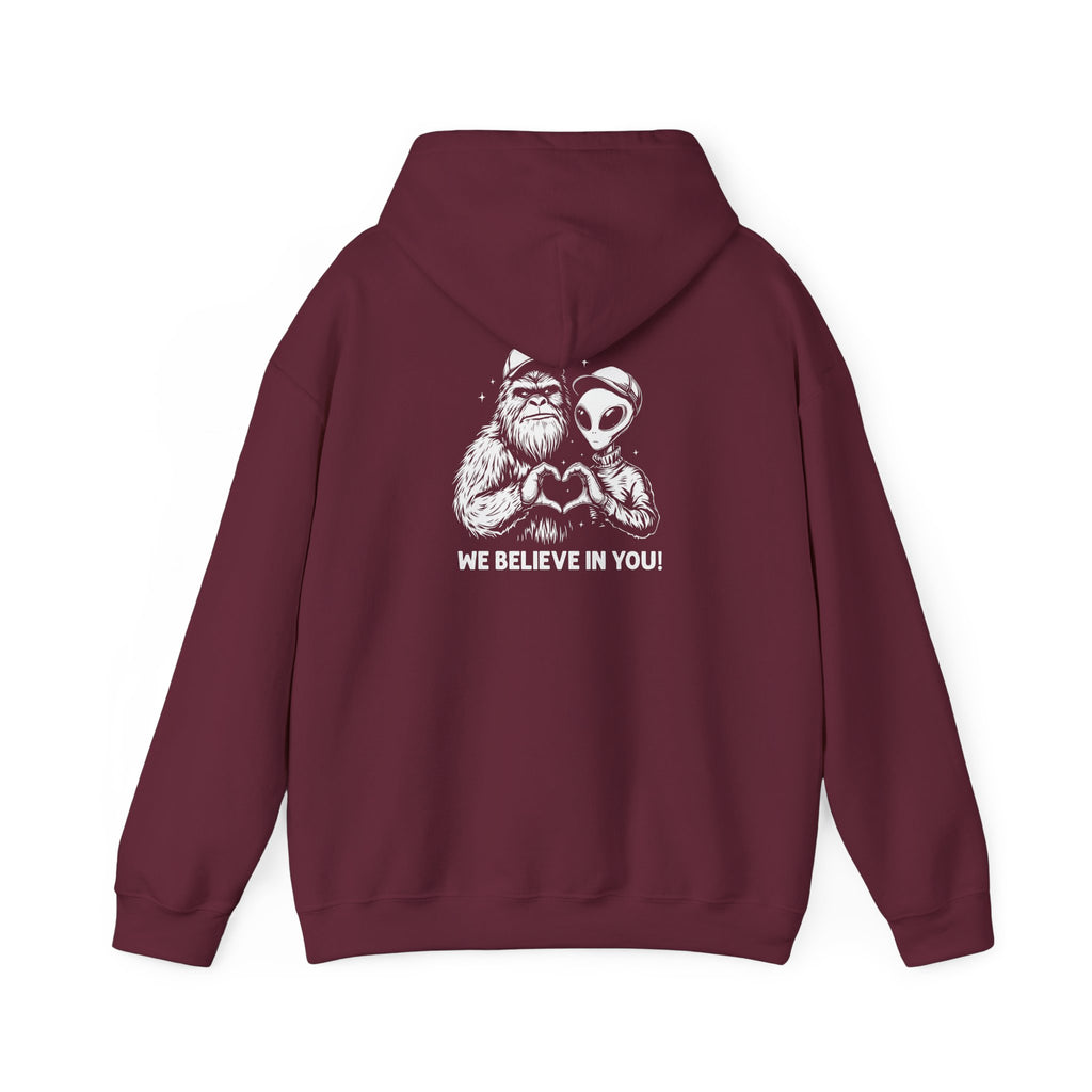 CONSPIRACY SUPPORT Hoodie - Bigfoot & Alien Edition