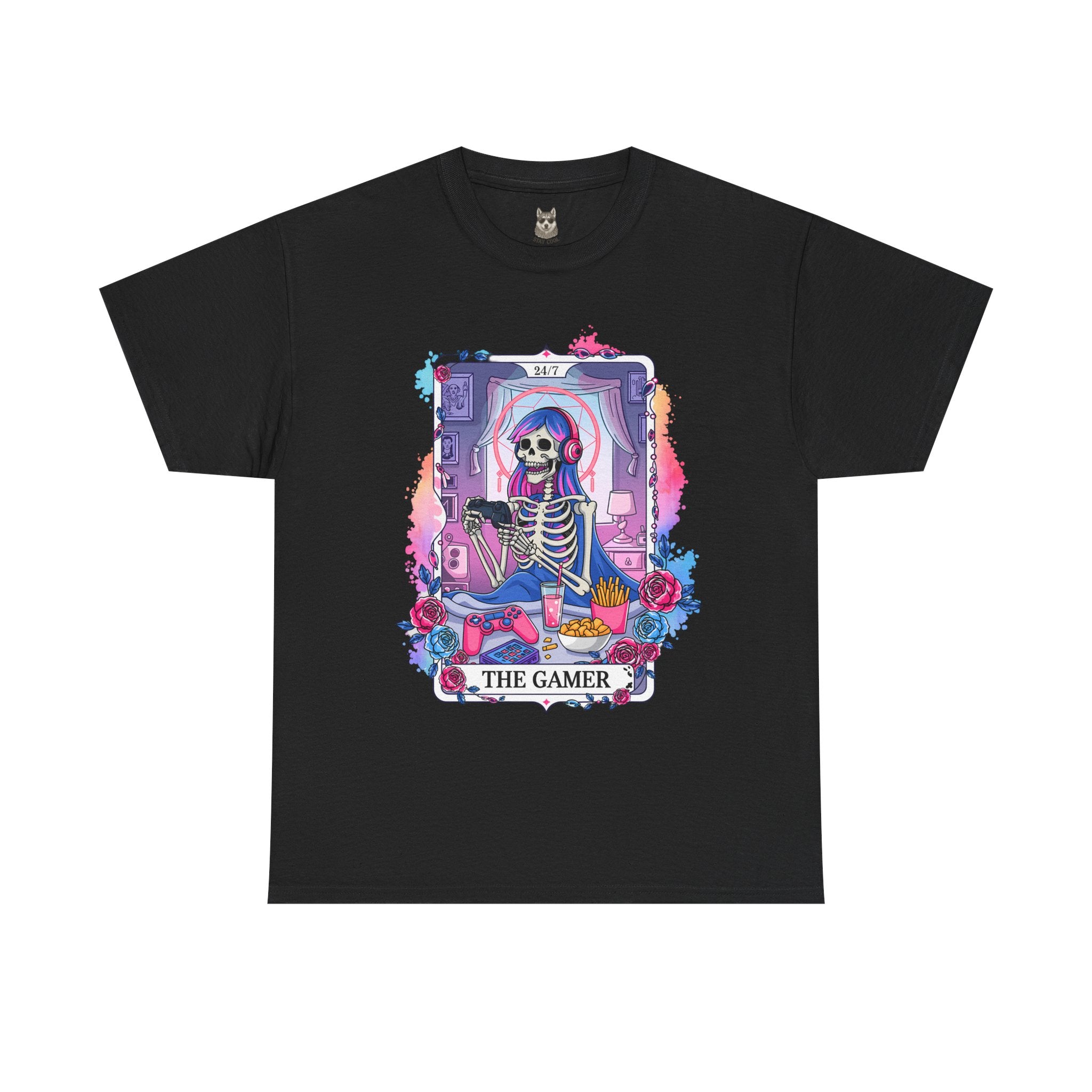 RESPAWN NEVER - 24/7 Skeleton Gamer Tee