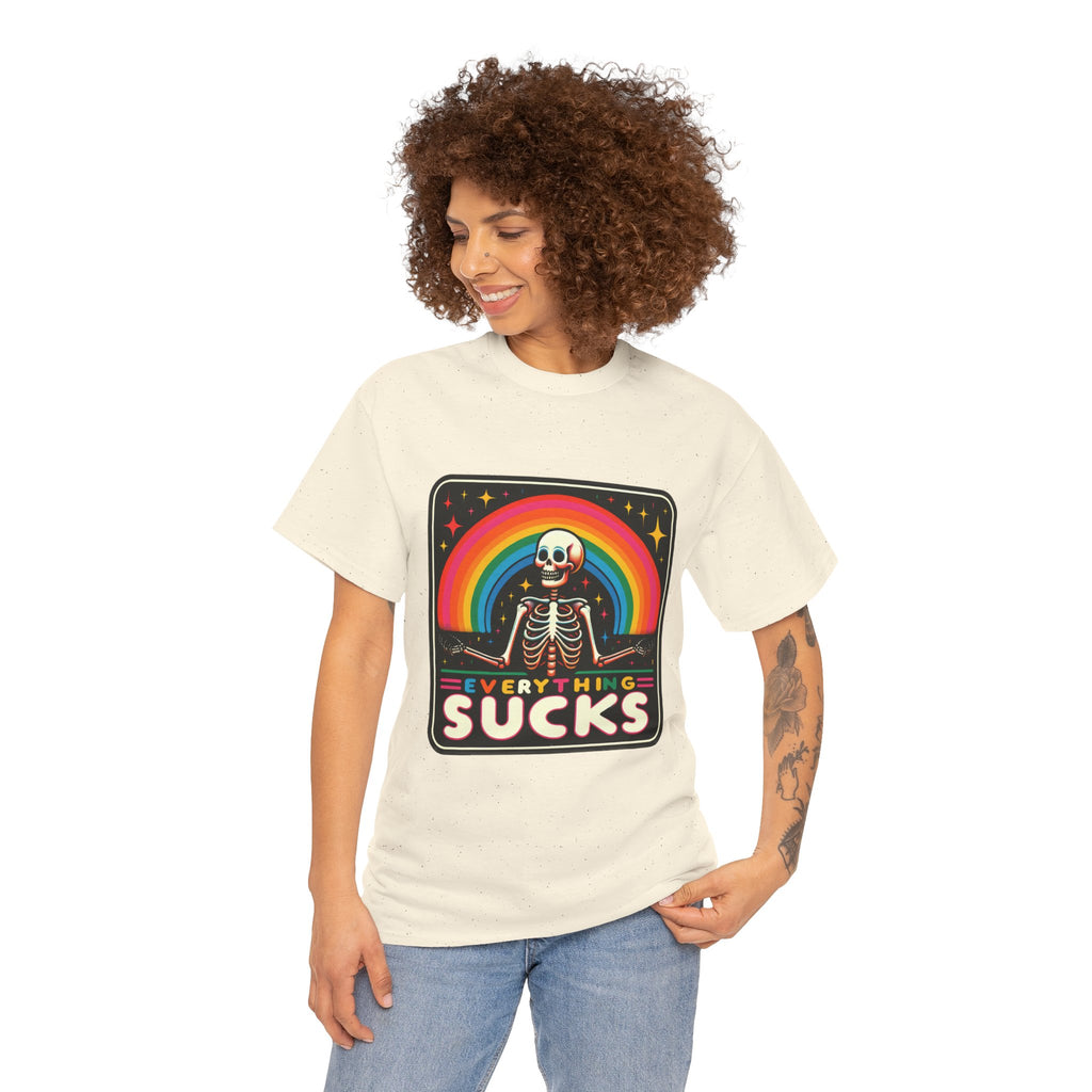 BRIGHT NIHILISM - Rainbow Skeleton Statement Tee